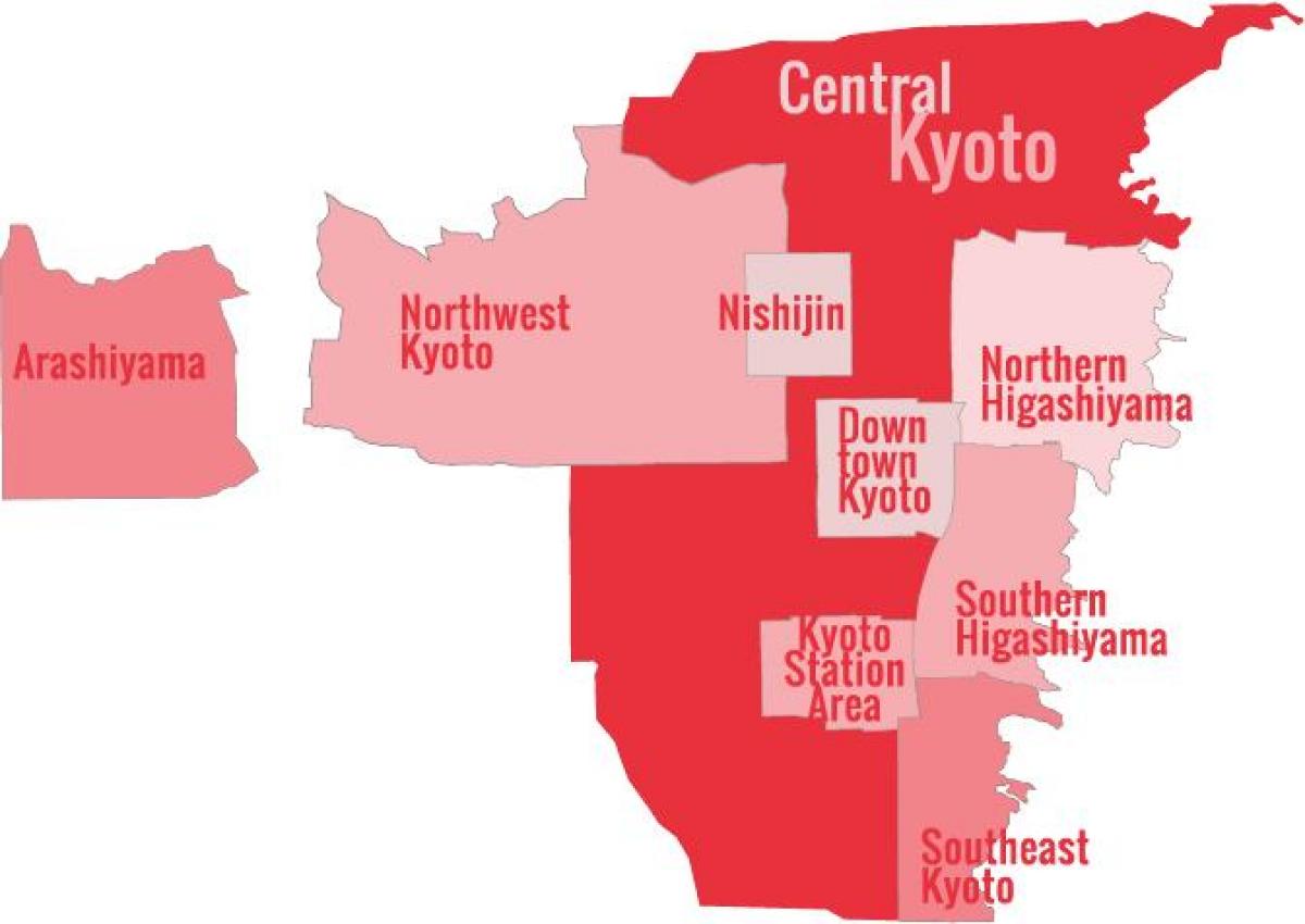 Kyoto district kaart